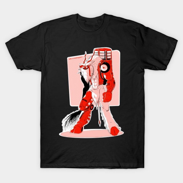 Cyber Krampus T-Shirt by BloodFuryArt